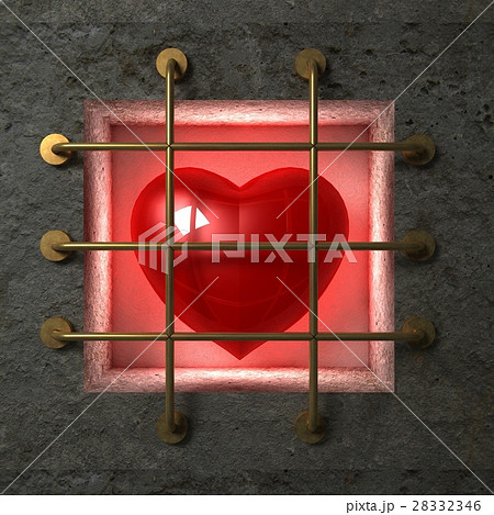 Heart behind gold bars Heart behind gold bars 28332346