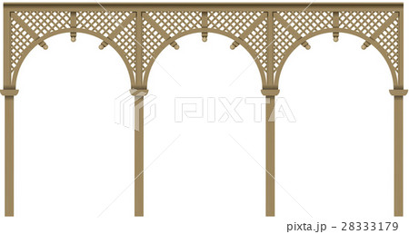 Arcade wooden veranda 28333179