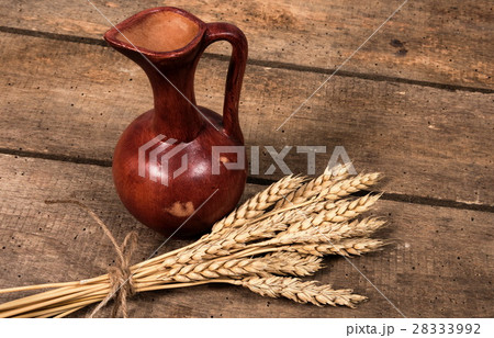 Wheat closeup on the table 28333992