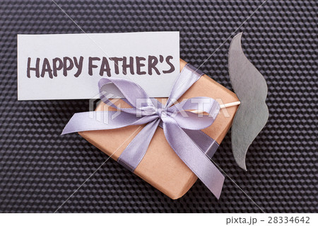 Father's Day card on gift. 28334642