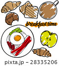 Breakfast time vector sketch set. Hand drawn 28335206