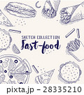 Fast food vector sketch set. Hand drawn design 28335210