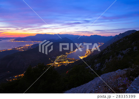 Kotor Bay on sunset - Montenegro 28335399