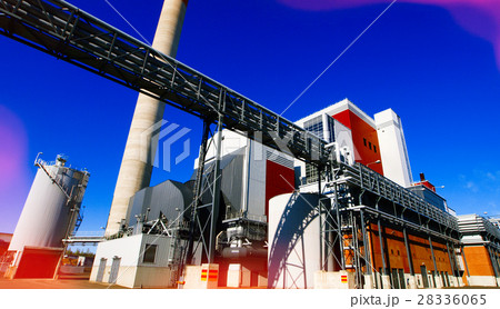 Modern industrial factory against blue sky 28336065