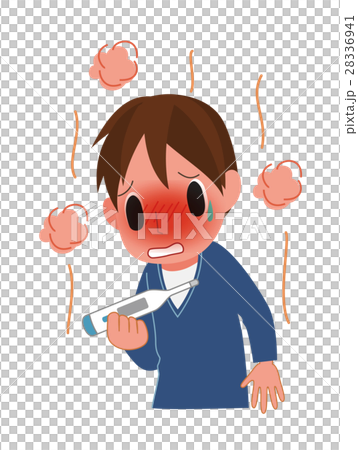 熱がある男性 28336941