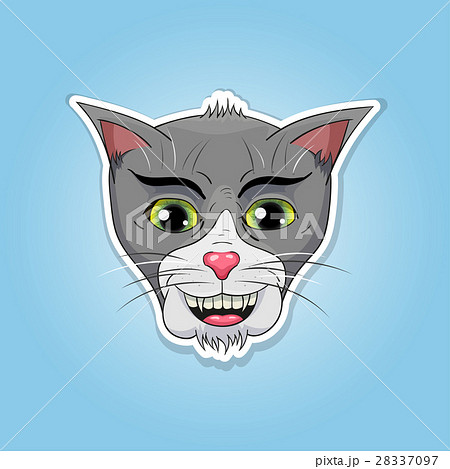cat head sticker 28337097