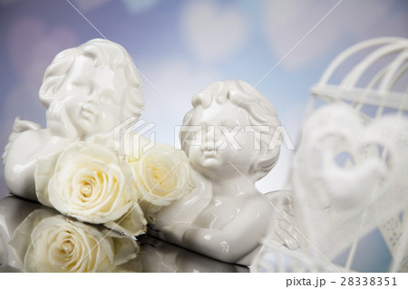 Angel, Happy Valentine's Day, heart background 28338351