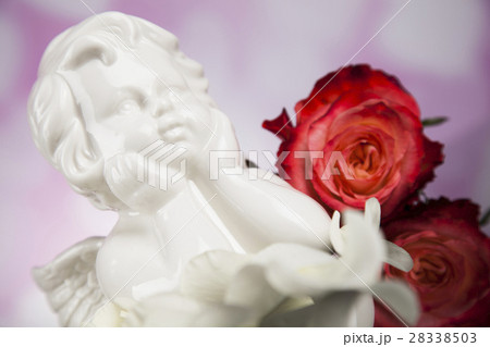 Angel, Happy Valentine's Day, mirror background 28338503