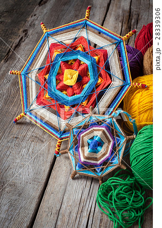 Knitted mandala and yarn Knitted mandala and yarn 28339306