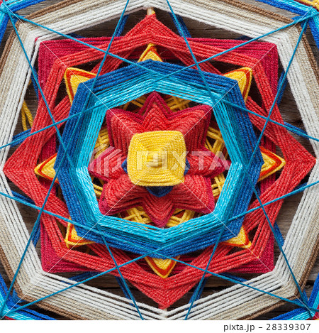 Knitted mandala closeup Knitted mandala closeup 28339307