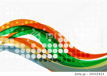 Abstract wavy lines with transparent dots 28342624