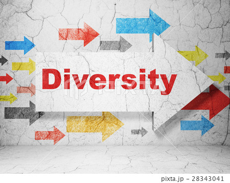 Finance concept: arrow with Diversity on grunge 28343041