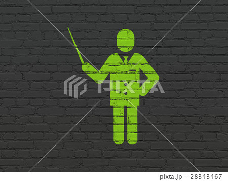 Studying concept: Teacher on wall background 28343467