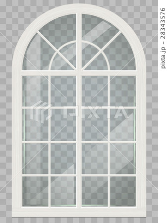 Wooden arched window 28343576