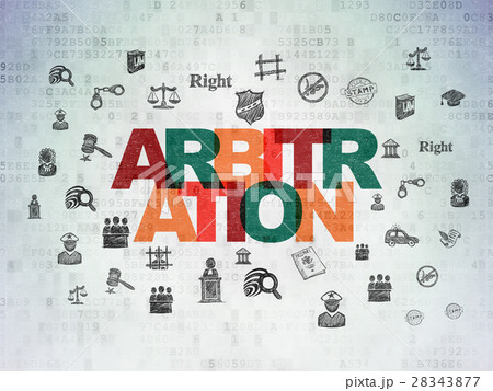 Law concept: Arbitration on Digital Data Paper 28343877