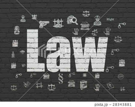 Law concept: Law on wall background 28343881