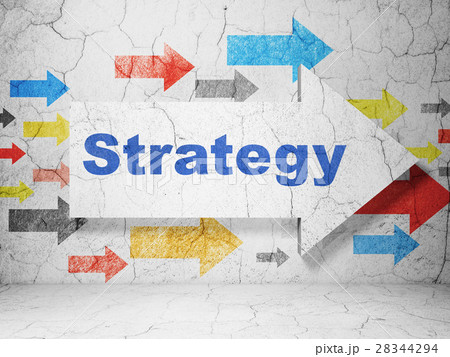 Business concept: arrow with Strategy on grunge Business concept: arrow with Strategy on grunge 28344294