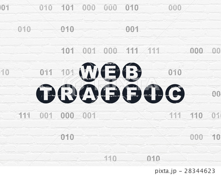 Web development concept: Web Traffic on wall 28344623