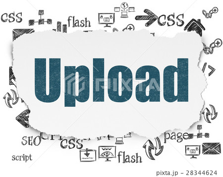 Web design concept: Upload on Torn Paper 28344624
