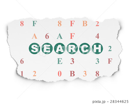 Web development concept: Search on Torn Paper 28344625