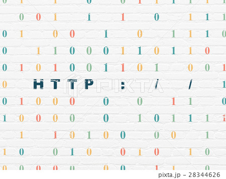 Web development concept: Http : / / on wall 28344626