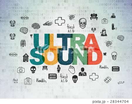 Medicine concept: Ultrasound on Digital Data Paper Medicine concept: Ultrasound on Digital Data Paper 28344704