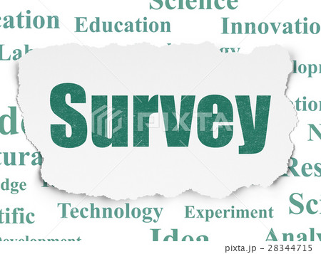 Science concept: Survey on Torn Paper background 28344715