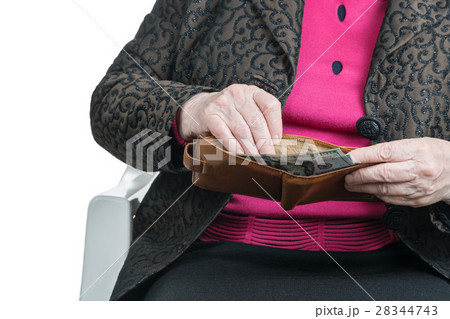 Senile female hands with wallet Senile female hands with wallet 28344743