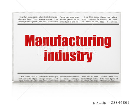 Manufacuring concept: newspaper headline 28344865