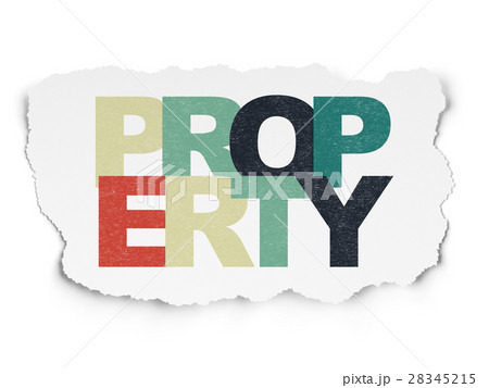 Finance concept: Property on Torn Paper background 28345215