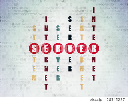 Web development concept: Server in Crossword Web development concept: Server in Crossword 28345227