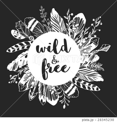 Boho chic image Fashion illustration Boho style 28345230