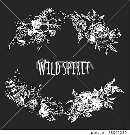 Boho chic image Fashion illustration Boho style 28345239