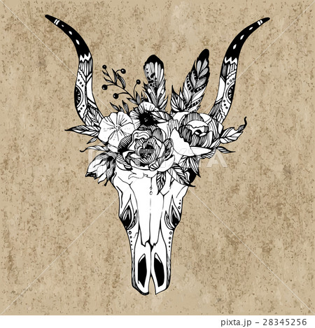 Boho chic VECTOR vintage image Fashion 28345256