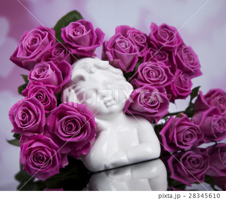 Angel, Happy Valentine's Day, heart background Angel, Happy Valentine's Day, heart background 28345610