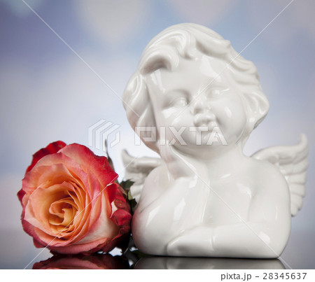 Angel, Happy Valentine's Day, heart background Angel, Happy Valentine's Day, heart background 28345637