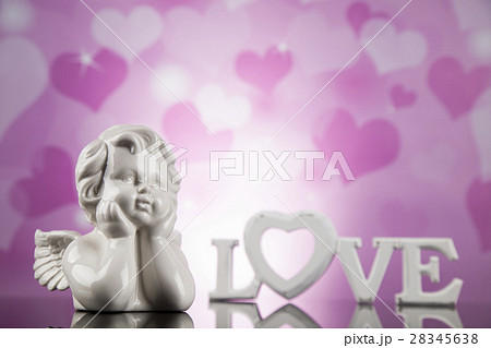 Angel, Happy Valentine's Day, mirror background 28345638