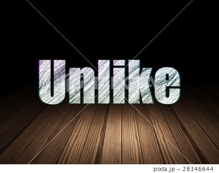 Social network concept: Unlike in grunge dark room 28346644