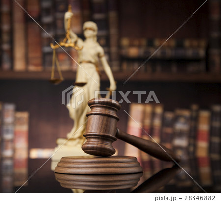 Law and justice concept, Brown wooden background Law and justice concept, Brown wooden background 28346882