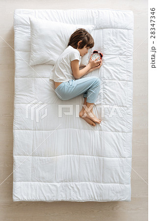 Calm nice kid waiting for the day to start 28347346