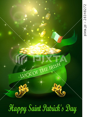 St. Patrick s Day symbol green pot 28348272