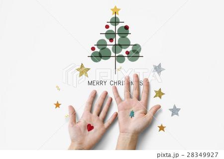 Christmas Tree Celebration Tinsel Concept 28349927