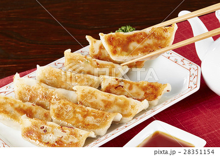 焼き餃子　Japanese Pan-Fried Dumplings 28351154