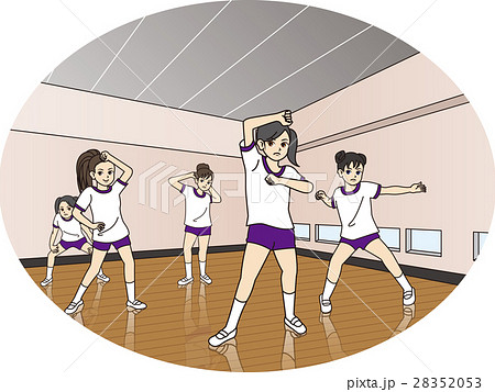 体育 ダンス授業のイラスト素材 2553