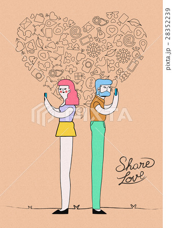 Internet love on social media concept design Internet love on social media concept design 28352239
