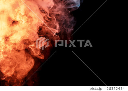 Abstract orange turquise smoke Weipa 28352434