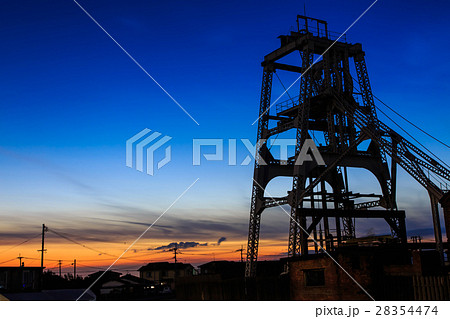 宮原坑の日没後 大牟田 世界遺産 宮原坑の日没後 大牟田 世界遺産 28354474