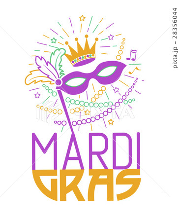 Mardi Gras Party Mask Greeting card. Mardi Gras Party Mask Greeting card. 28356044
