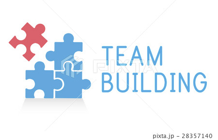 team building group work conceptのイラスト素材 28357140 pixta
