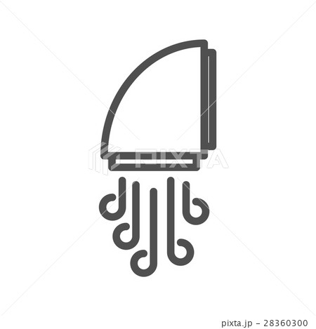 Hand dryer line icon Hand dryer line icon 28360300